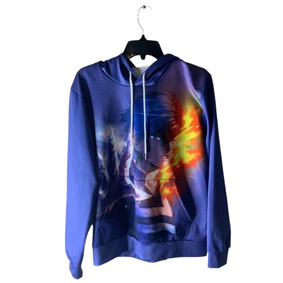 Unbranded Anime Manga Hooded Sweatshirt Size Large Men's Long Sleeves Graphic - Picture 1 of 7